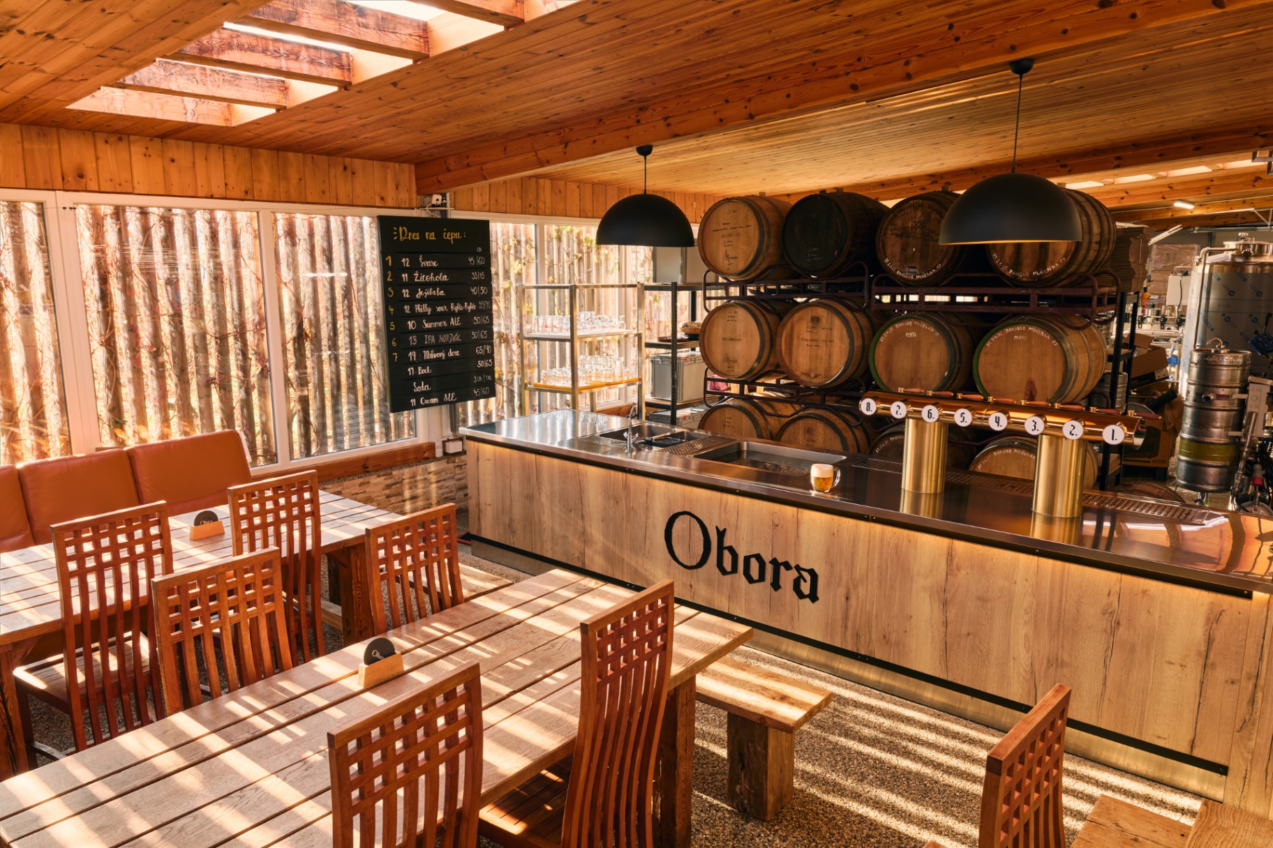 Pivovar Obora — interiér